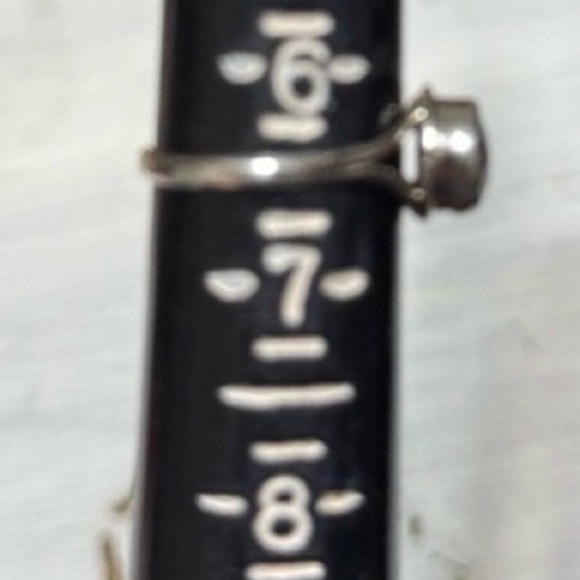 925 Sterling Silver Ring with natural Emerald Green Stone sz 6 1/2 - Picture 16 of 16